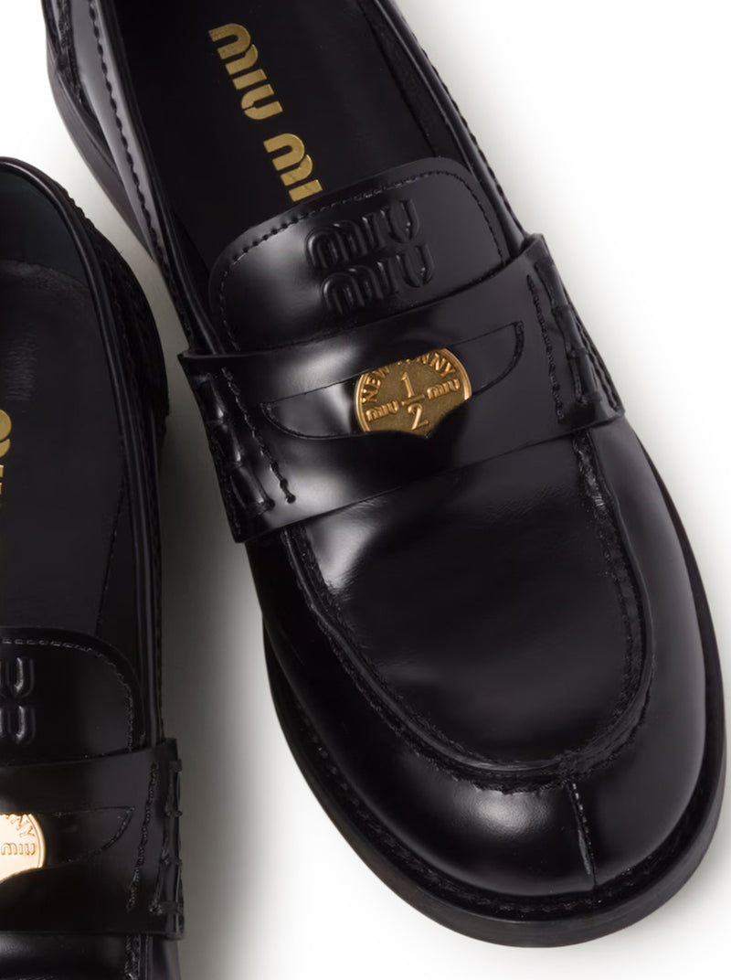 BRUSHED LEATHER LOAFERS
