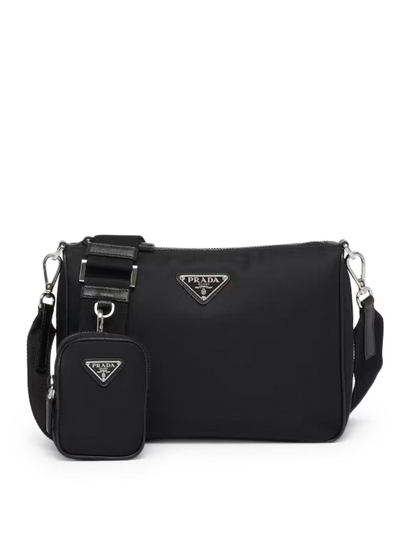 RE-NYLON AND SAFFIANO SHOULDER BAG