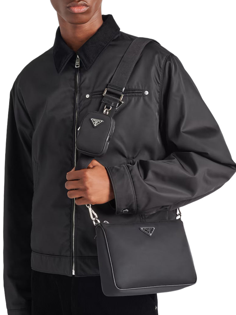 RE-NYLON AND SAFFIANO SHOULDER BAG