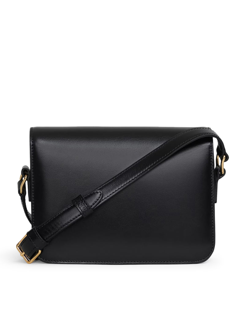 TRIOMPHE TEEN BAG IN SCHWARZ SHINY CALF LEATHER