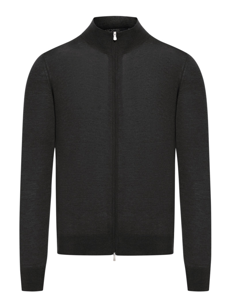 FULL ZIP SWEATER IN VIRGIN WOOL