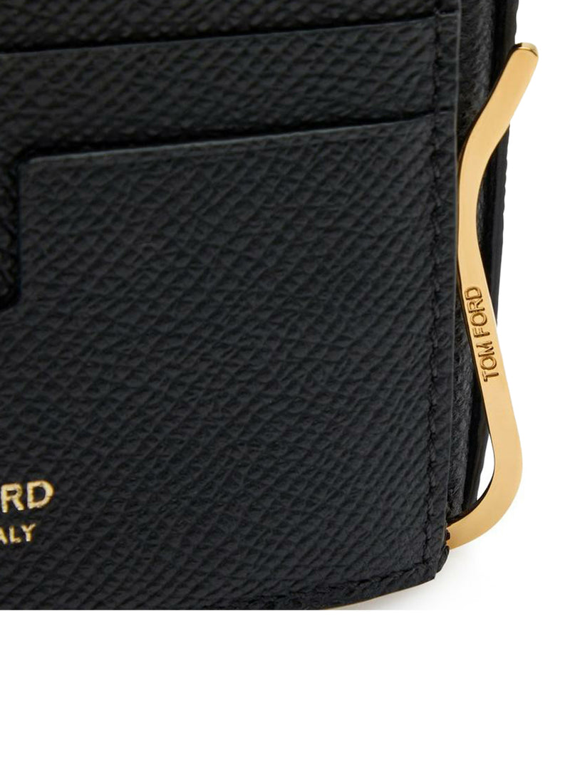 HAMMERED LEATHER WALLET WITH MONEY CLIP