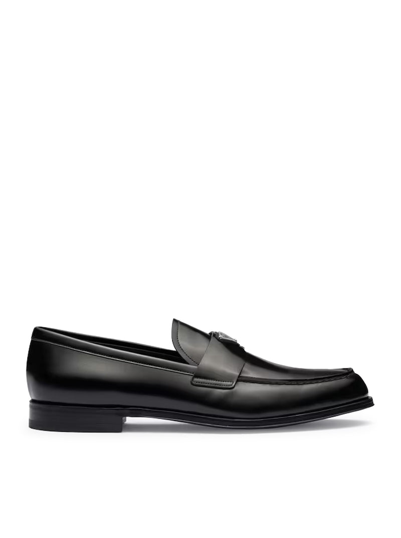 BRUSHED LEATHER LOAFERS