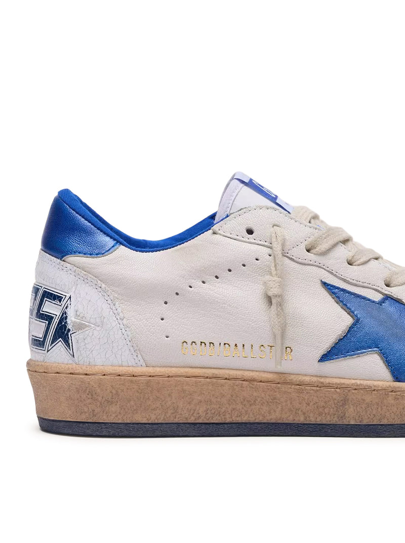 BALL-STAR WISHES IN WHITE NAPPA WITH BLUE STAR AND HEEL