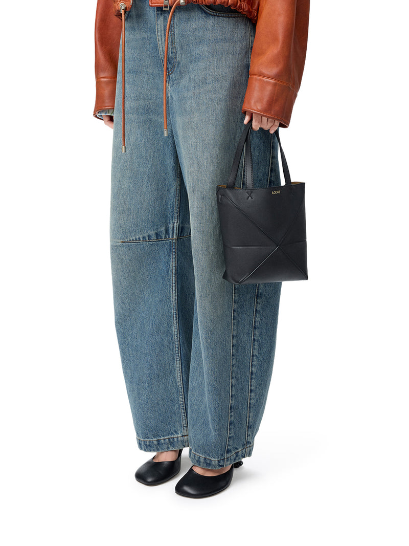 PUZZLE FOLD TOTE BAG IN POLISHED CALFSKIN