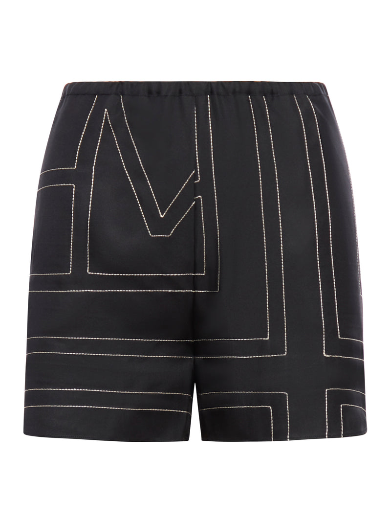 MONOGRAM SILK SHORTS