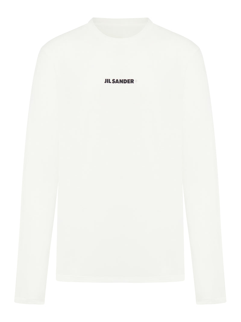 LONG SLEEVE T-SHIRT WITH ROUND NECK AND PRINTED LOGO ON THE CHEST