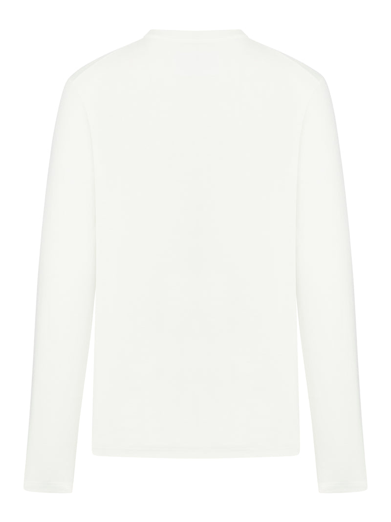 LONG SLEEVE T-SHIRT WITH ROUND NECK AND PRINTED LOGO ON THE CHEST