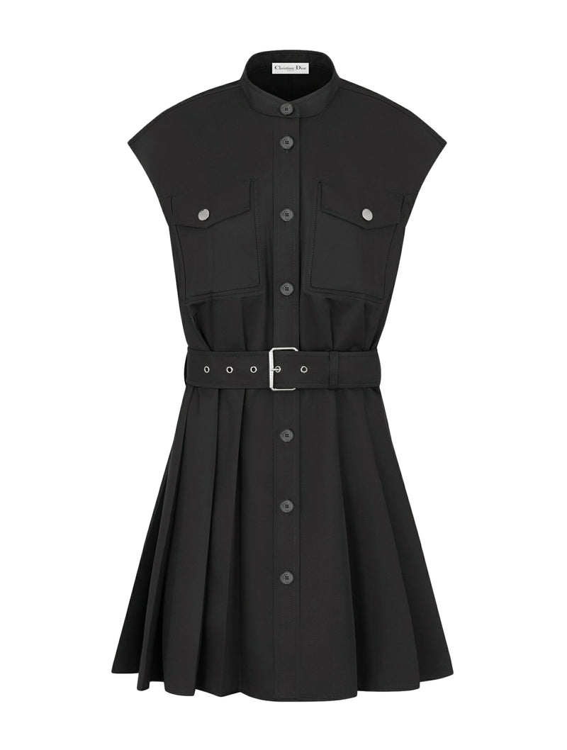 short dress in cotton gabardine