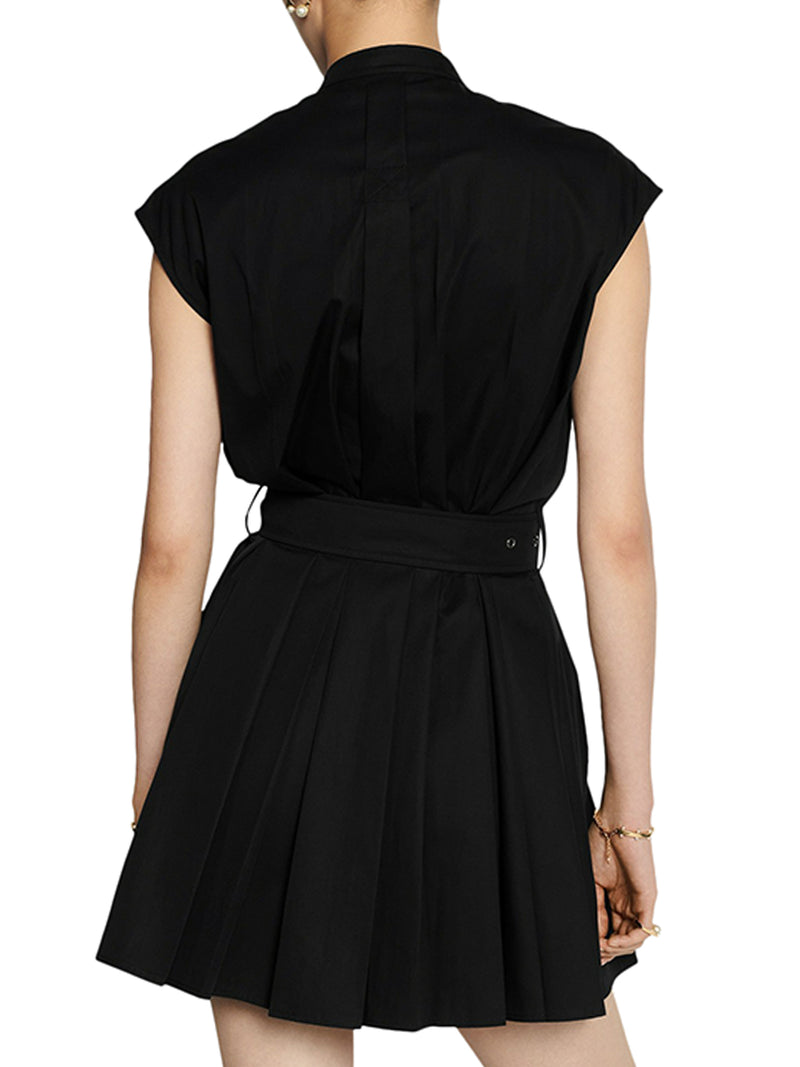 short dress in cotton gabardine
