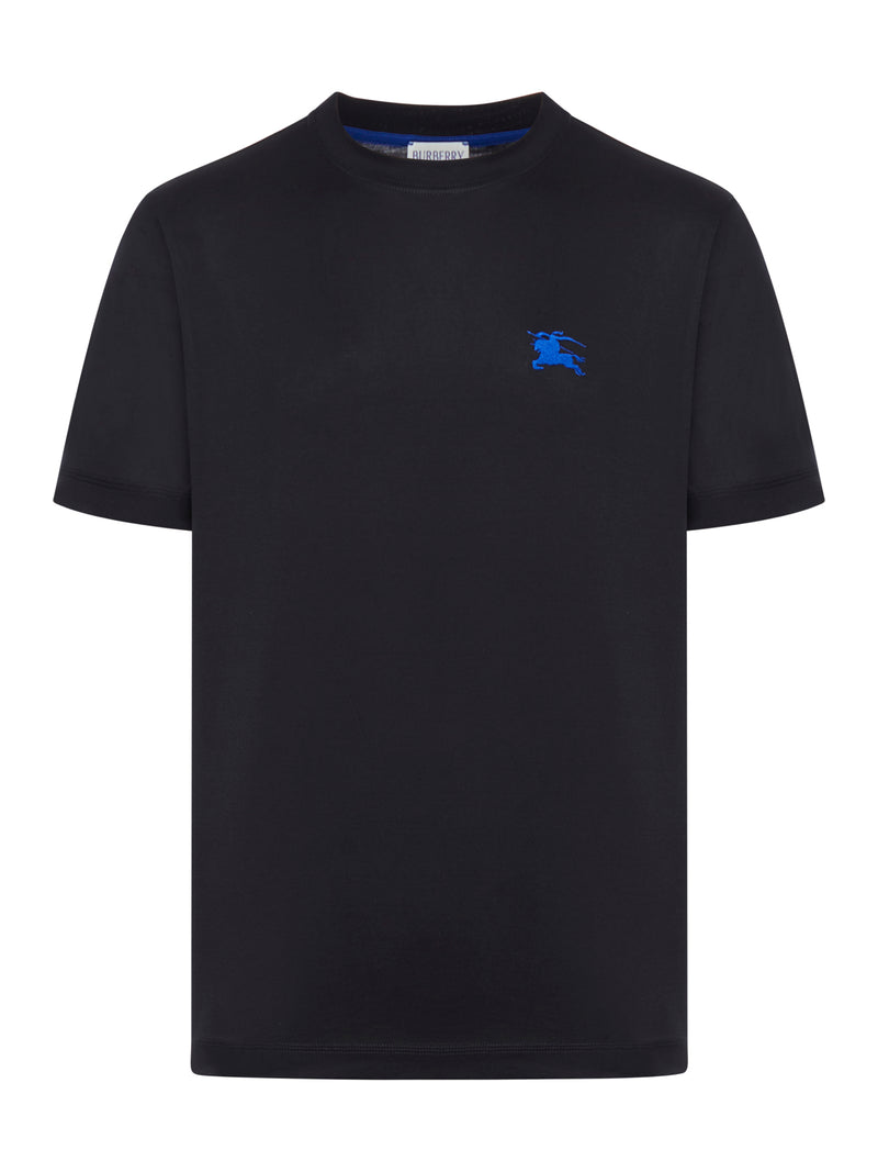 COTTON T-SHIRT WITH EMBROIDERED EKD LOGO IN CONTRAST