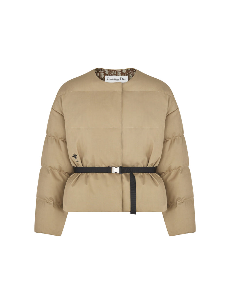 Down jacket with belt
