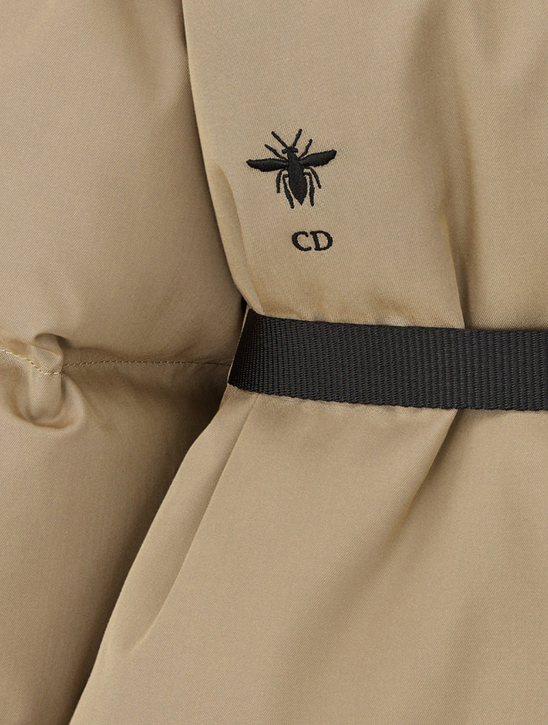 Down jacket with belt