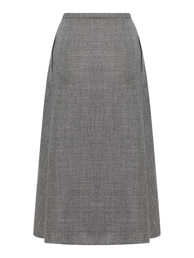 flared wool skirt