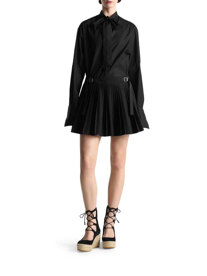 Pleated mini skirt