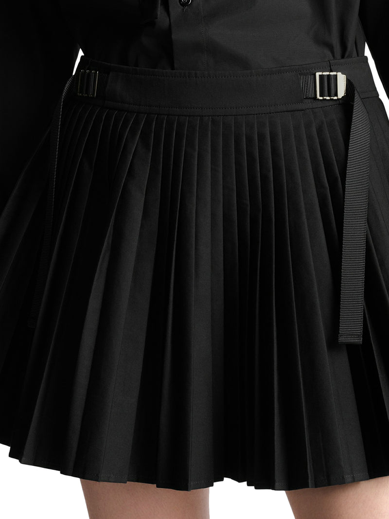 Pleated mini skirt