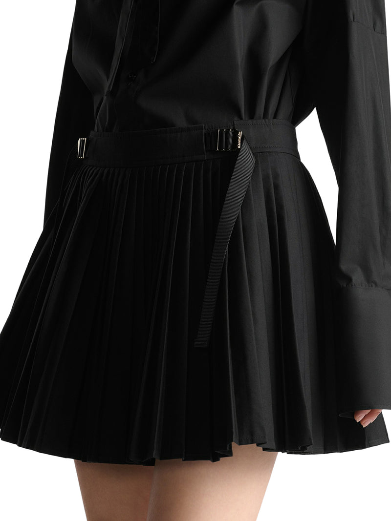 Pleated mini skirt