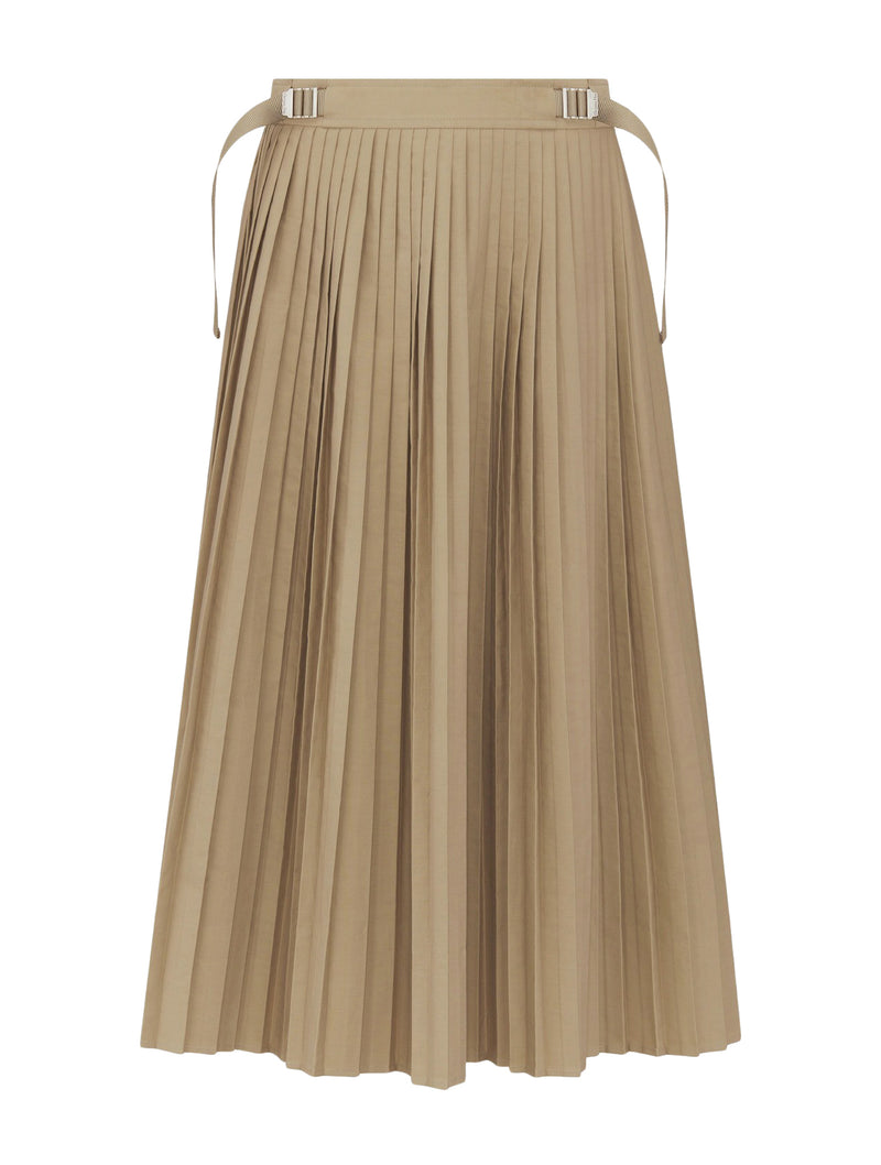 Pleated midi skirt