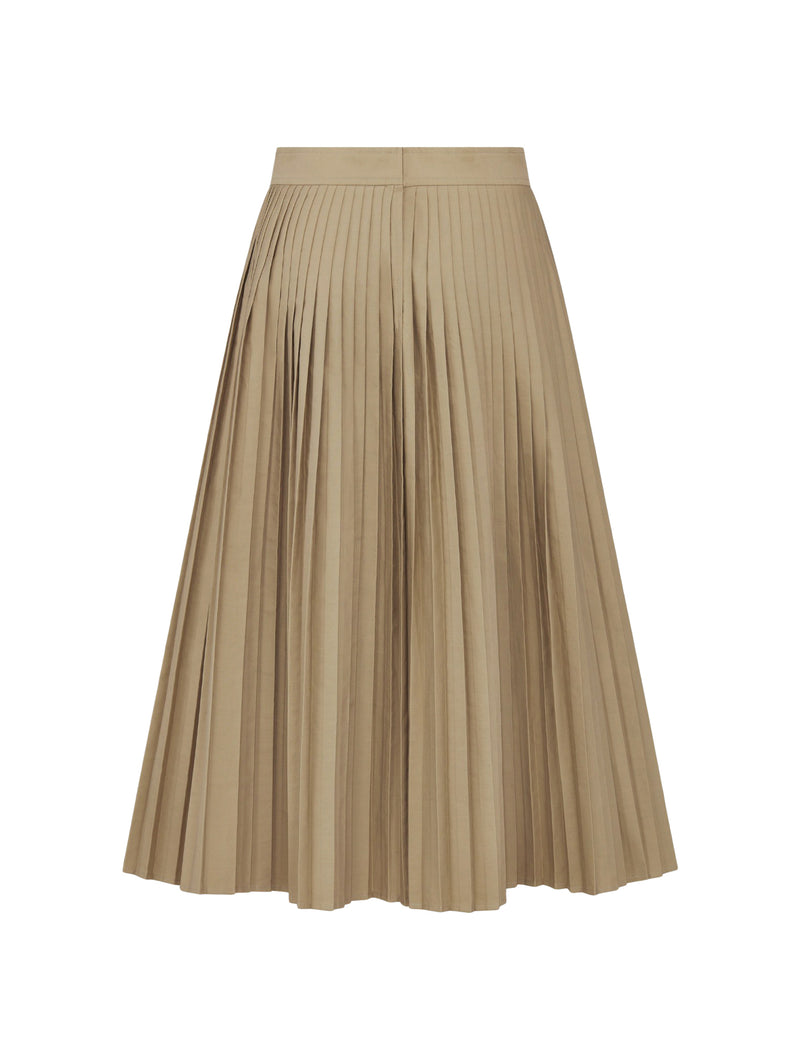 Pleated midi skirt