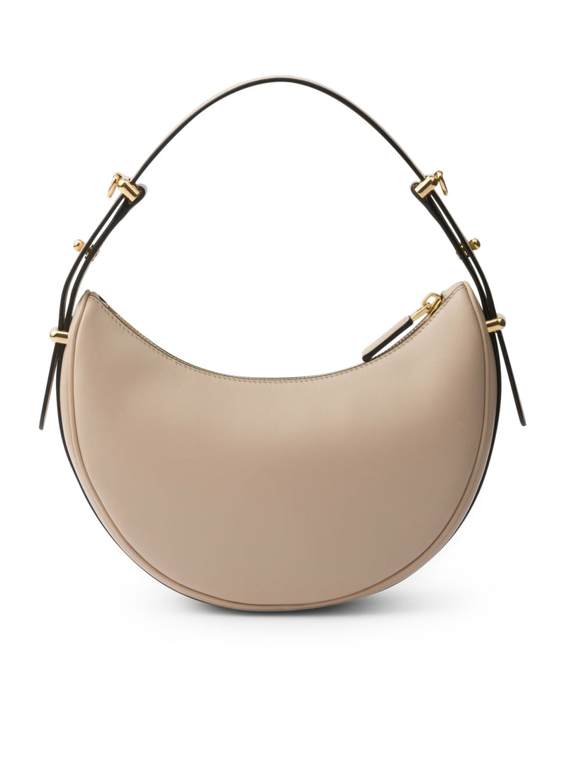 PRADA ARQUÉ LEATHER SHOULDER BAG