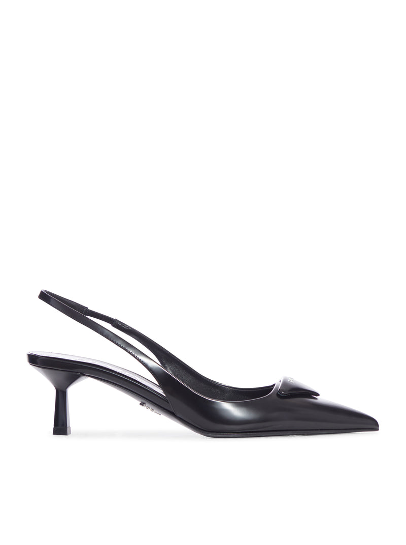 BRUSHED LEATHER SLINGBACK DÉCOLLETÉ