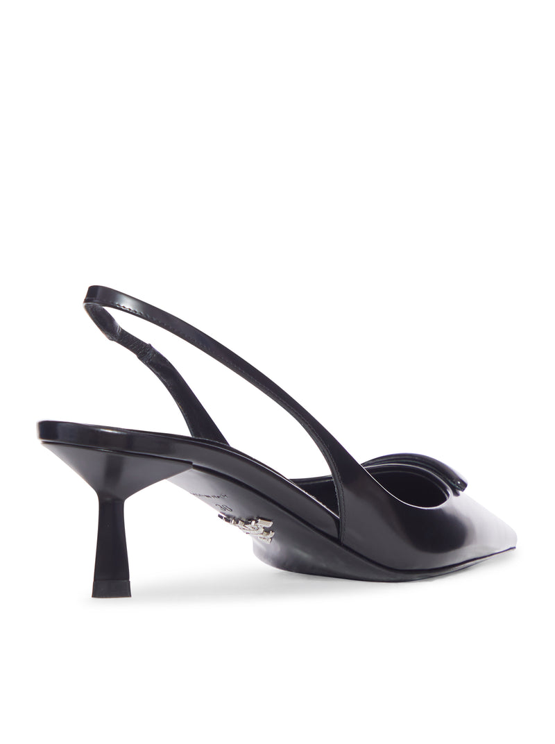 BRUSHED LEATHER SLINGBACK DÉCOLLETÉ