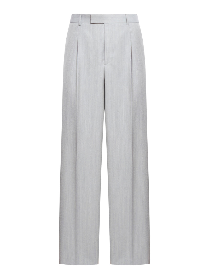 trousers with pleats