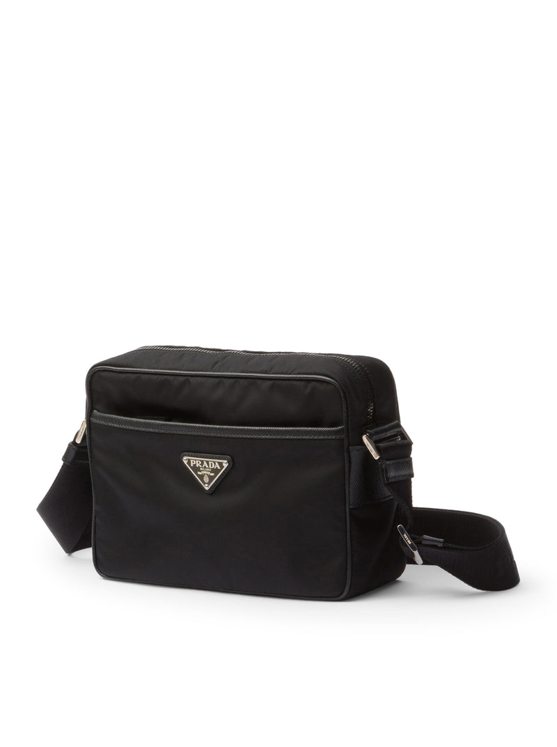 SHOULDER BAG IN RE-NYLON AND SAFFIANO