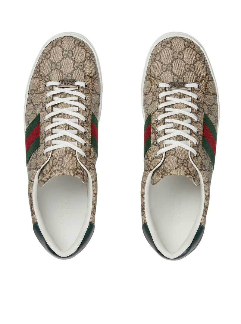 GUCCI ACE MEN`S SNEAKER WITH WEB DETAIL