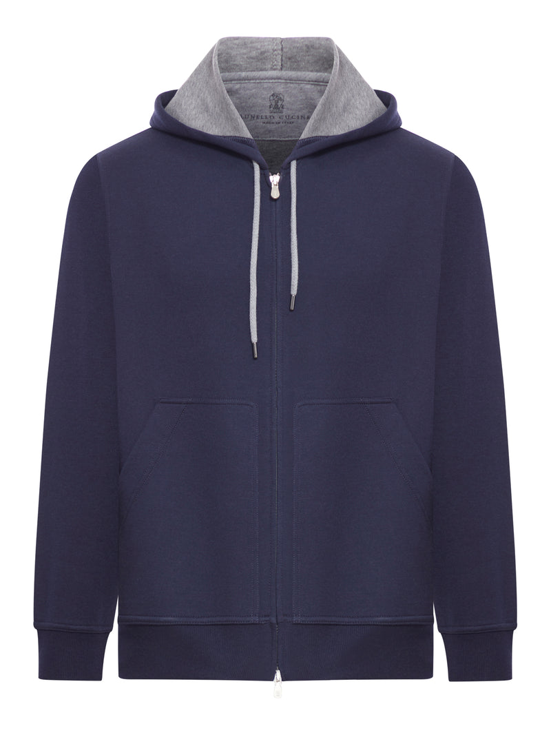 COTTON ZIP-UP HOODIE