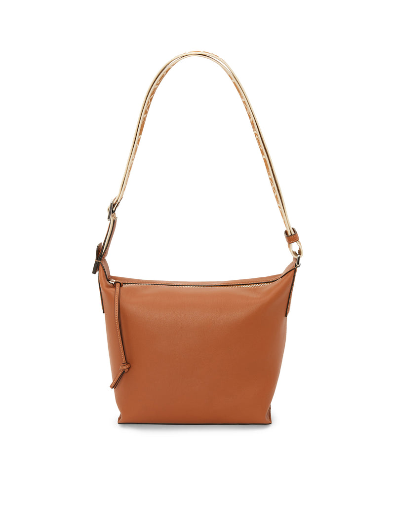 SMALL CUBI SHOULDER BAG IN SMOOTH CALFSKIN AND JACQUARD