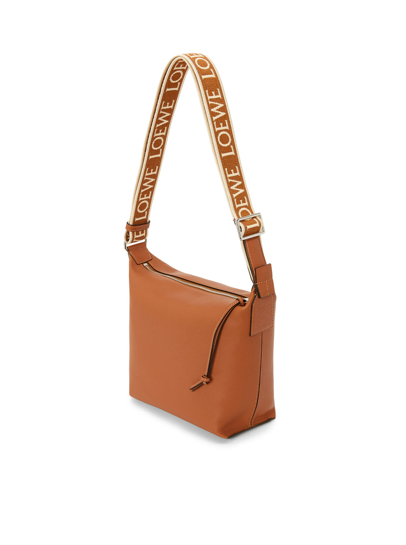 SMALL CUBI SHOULDER BAG IN SMOOTH CALFSKIN AND JACQUARD