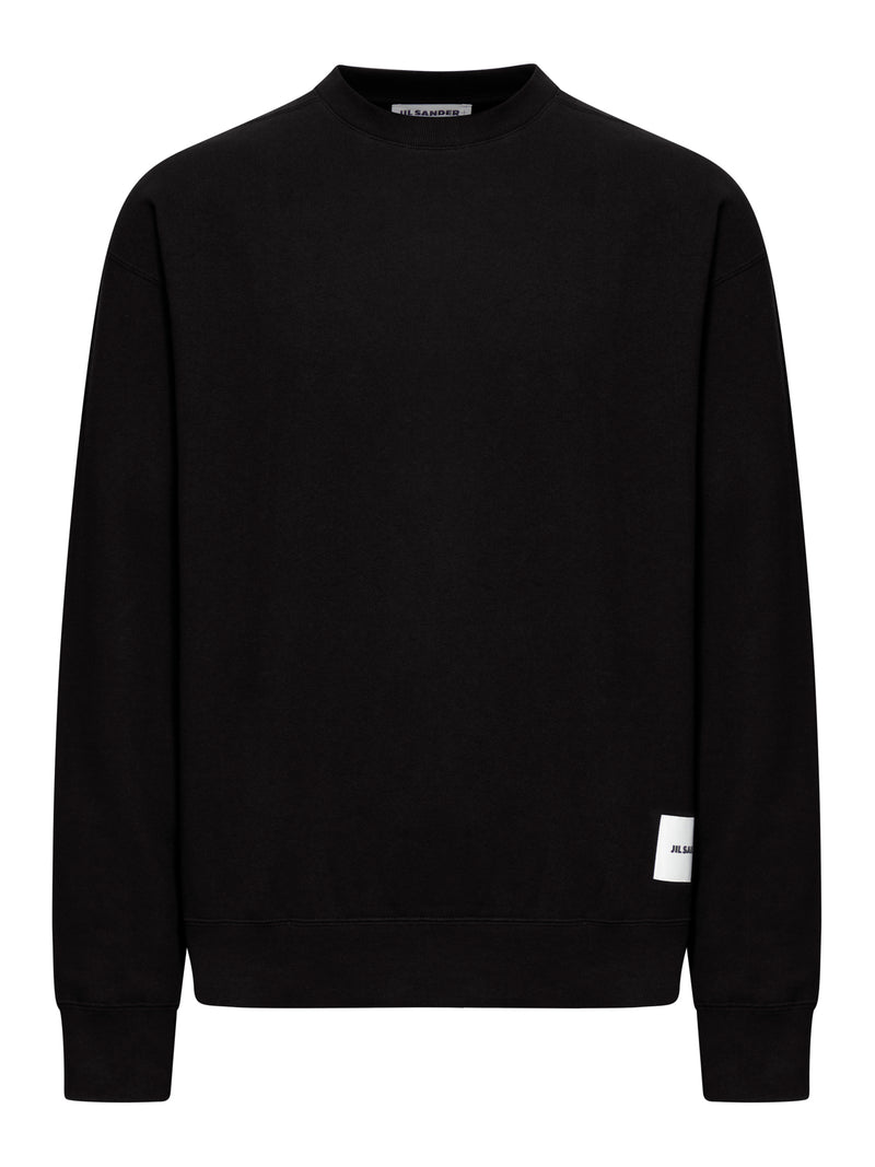 BLACK COTTON SWEATSHIRT