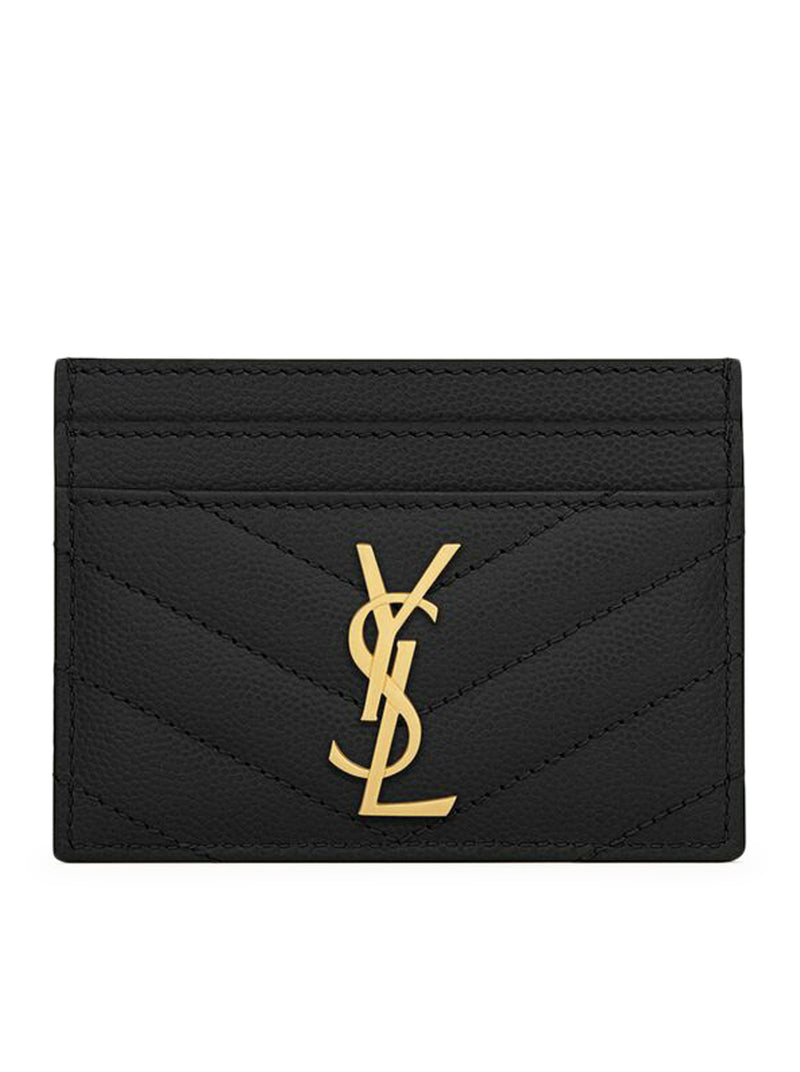 CASSANDRE MATELASSÉ CARD CASE IN GRAIN DE POUDRE LEATHER