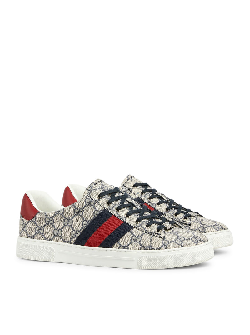 GUCCI ACE MEN`S SNEAKER WITH WEB DETAIL