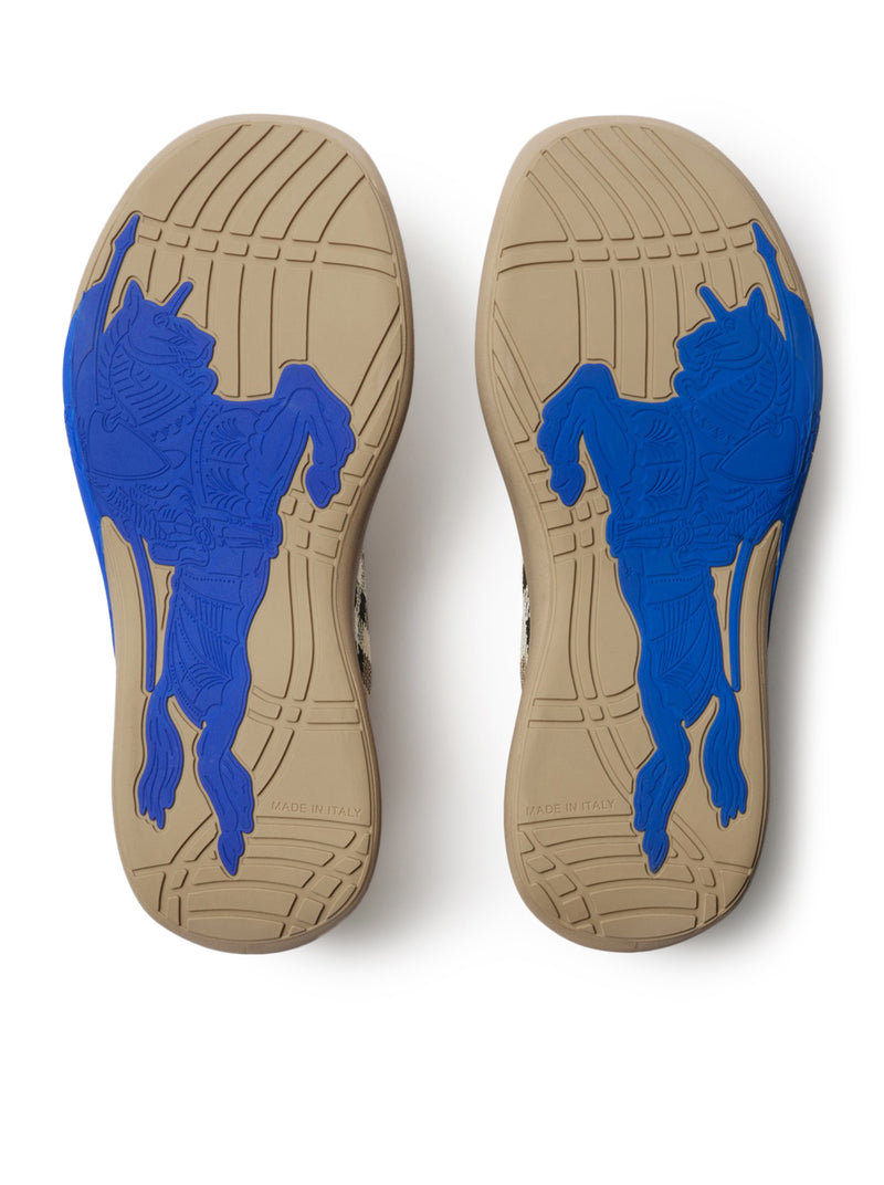 NEPTUNE SNEAKER WITH KNITTED CHECK PATTERN