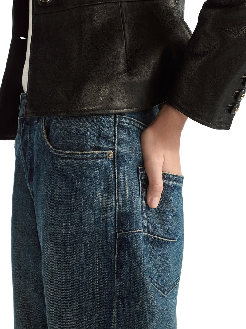 BOYFRIEND JEANS IN BLUE DENIM