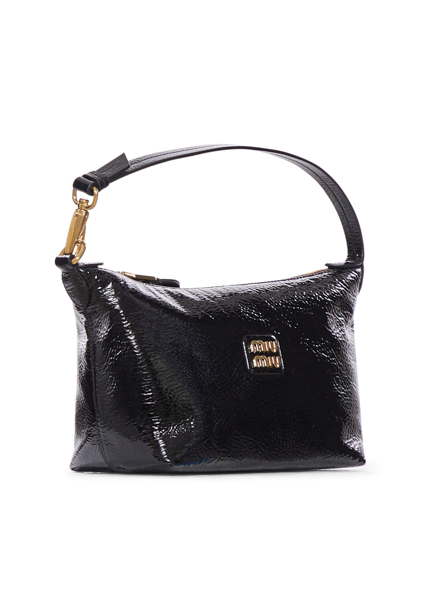 PATENT LEATHER HANDBAG WITH MIU MIU LOGO – Suit Negozi Row