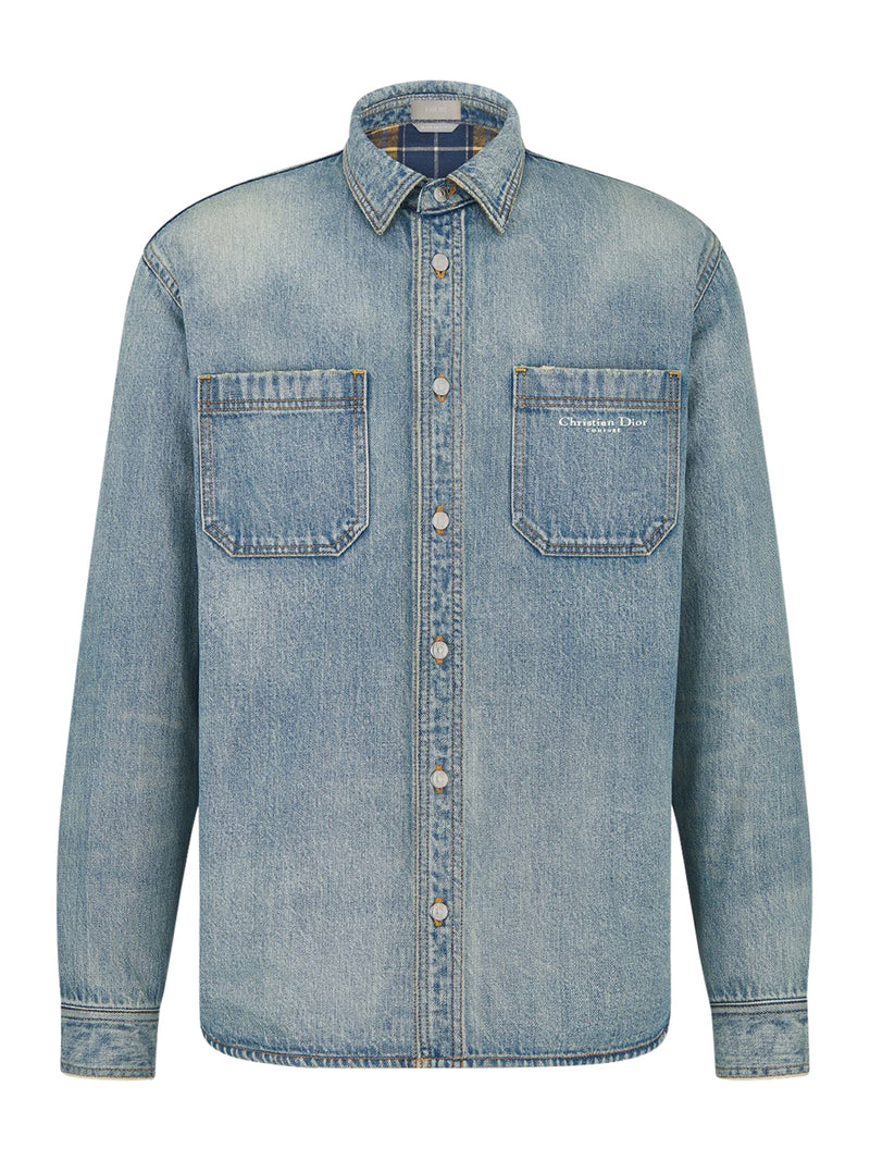 Giacca-camicia con motivo a quadri all’interno