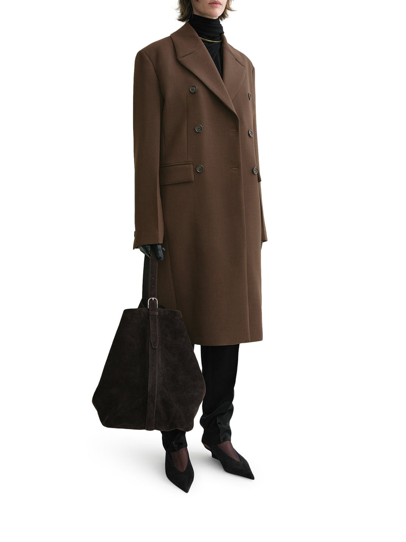 BELTED SUEDE TOTE BAG