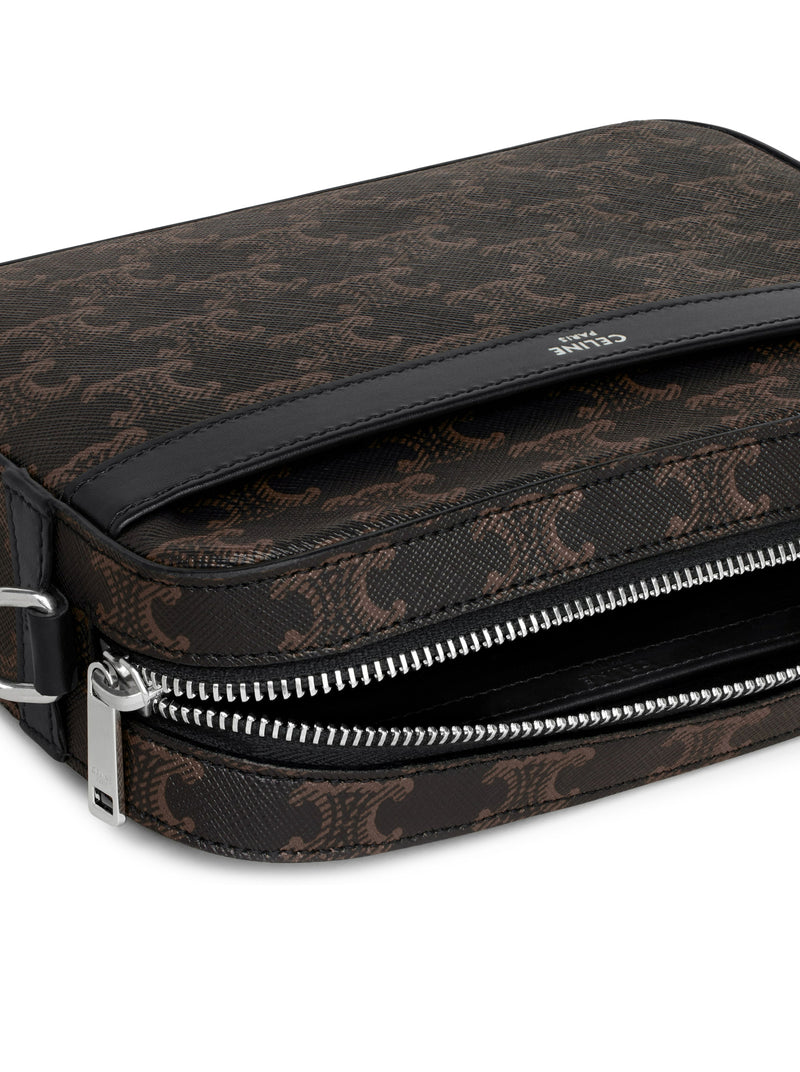 SMALL MESSENGER IN TRIOMPHE CANVAS AND CALFSKIN