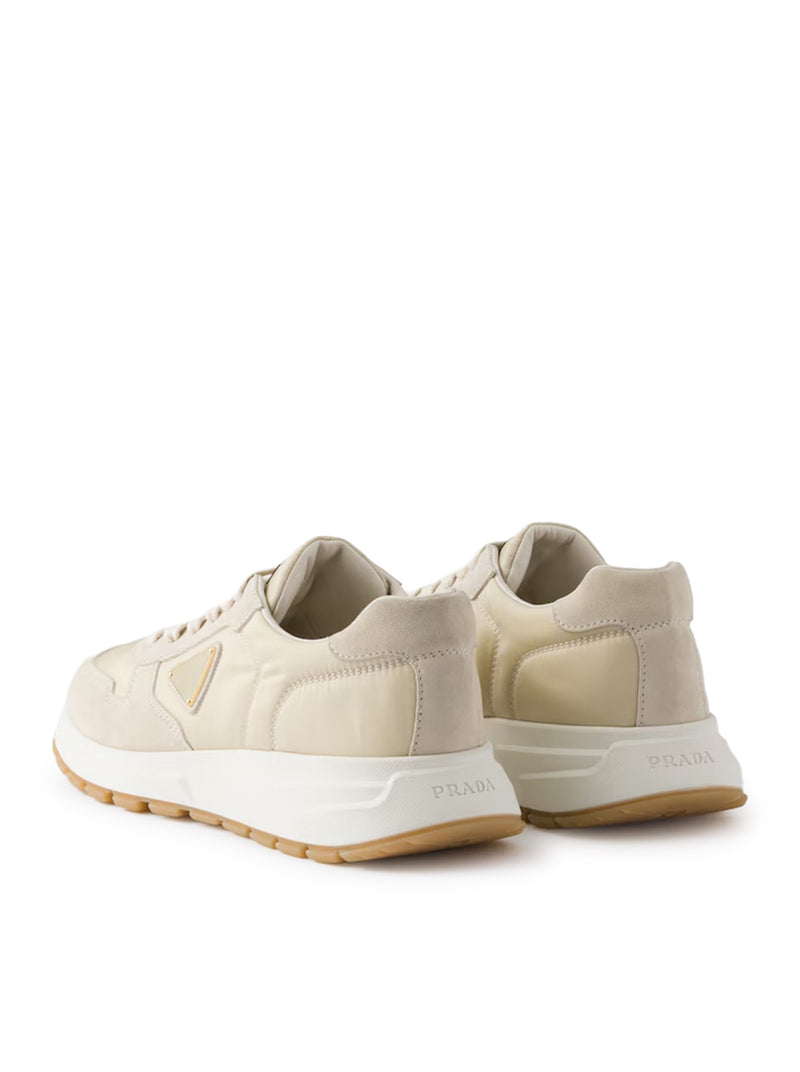 PRAX 01 SNEAKERS IN RE-NYLON AND SUEDE LEATHER