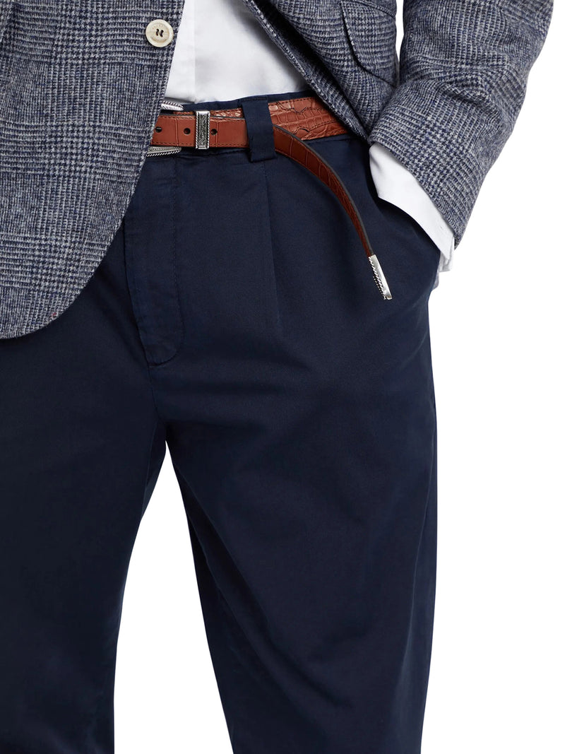 COTTON BLEND CHINO PANTS