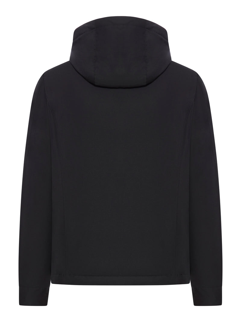 TECHNICAL FABRIC JACKET WITH HOOD