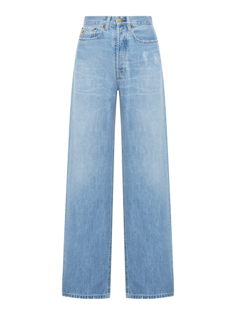 SKATER LOOSE WIDE LEG JEANS