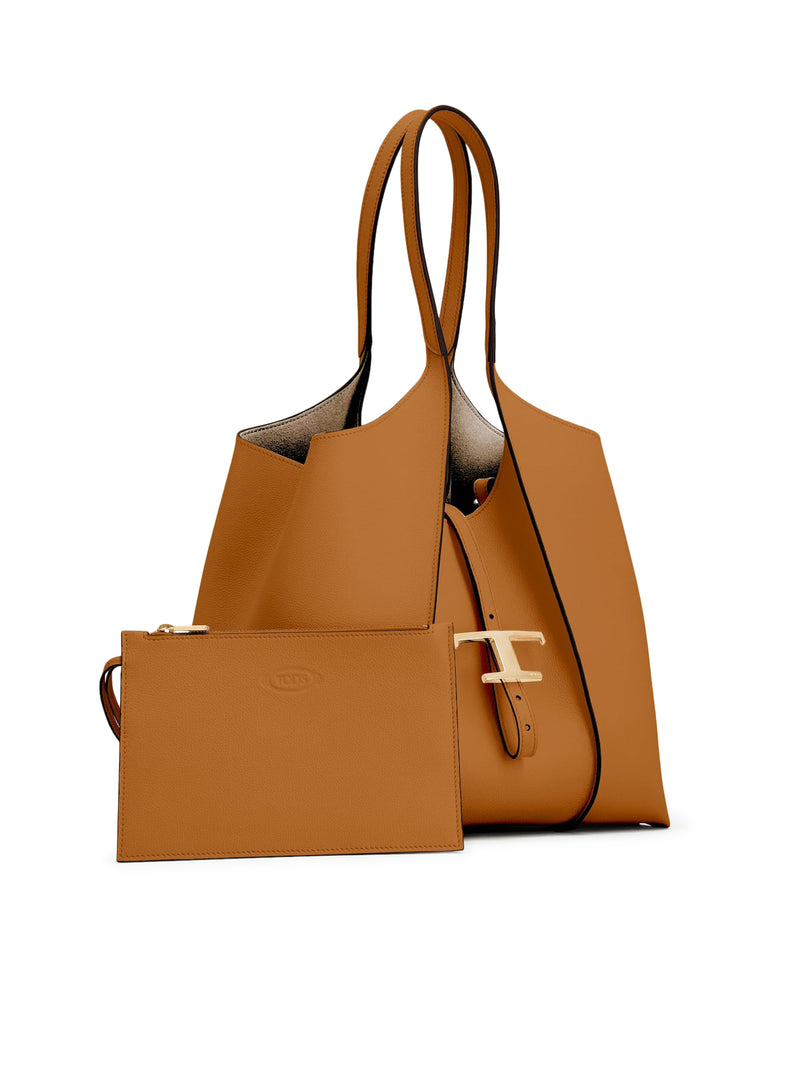T TIMELESS LEATHER SHOPPING BAG