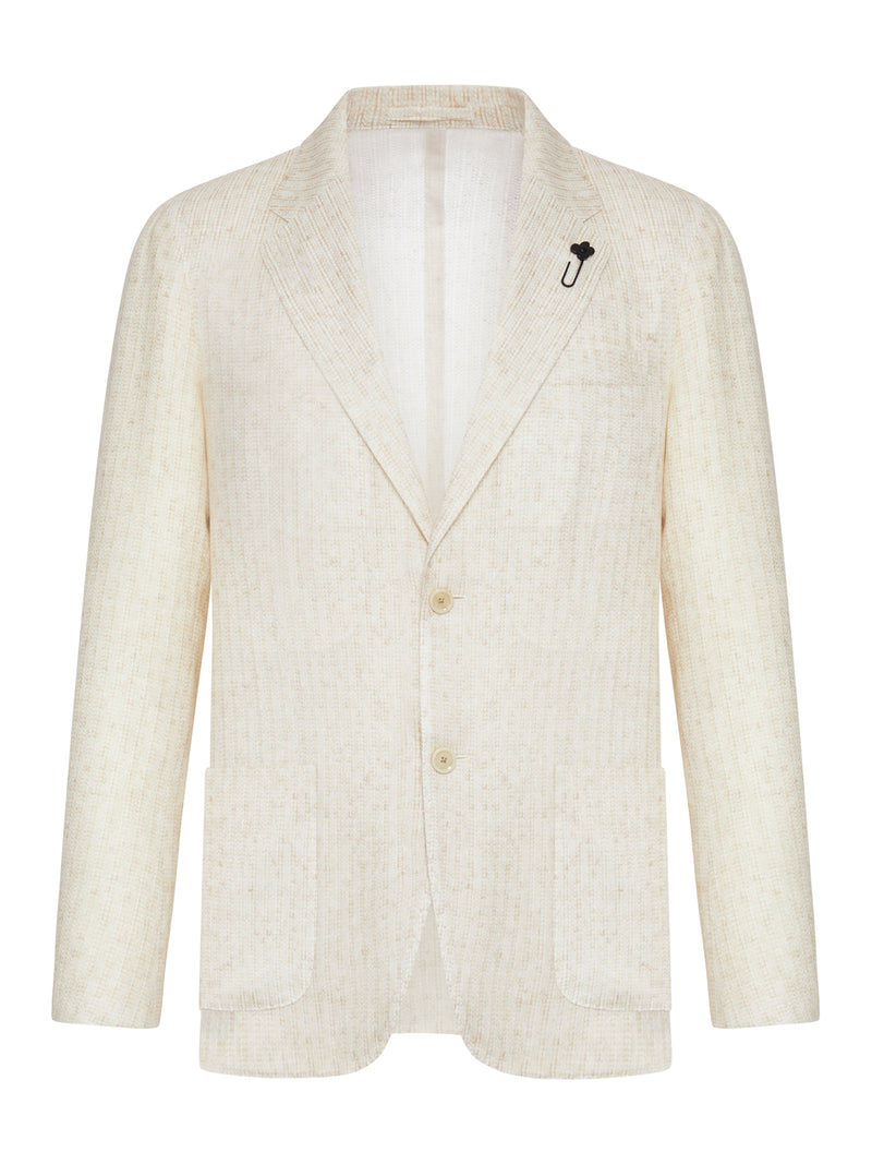 UNLINED LINEN AND LYOCELL BLAZER