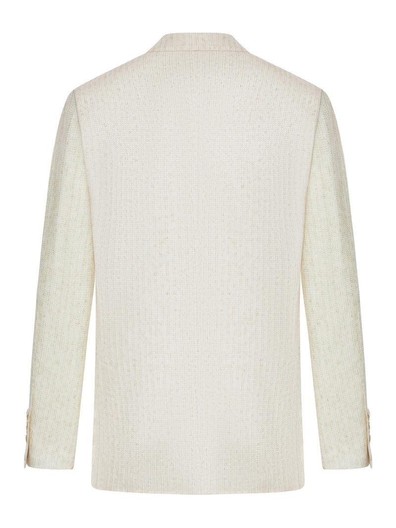 UNLINED LINEN AND LYOCELL BLAZER