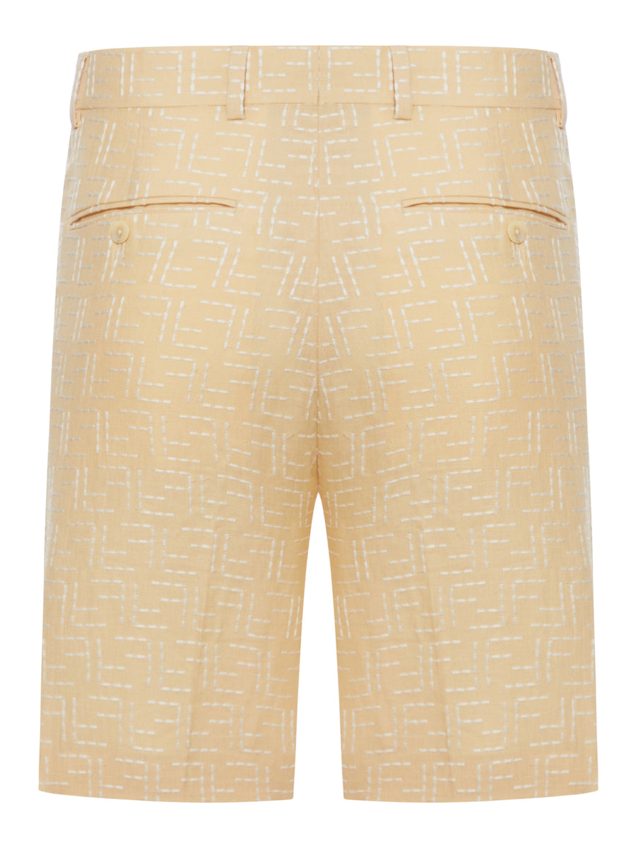 BERMUDA SHORTS IN LINEN JACQUARD FF – Suit Negozi Row