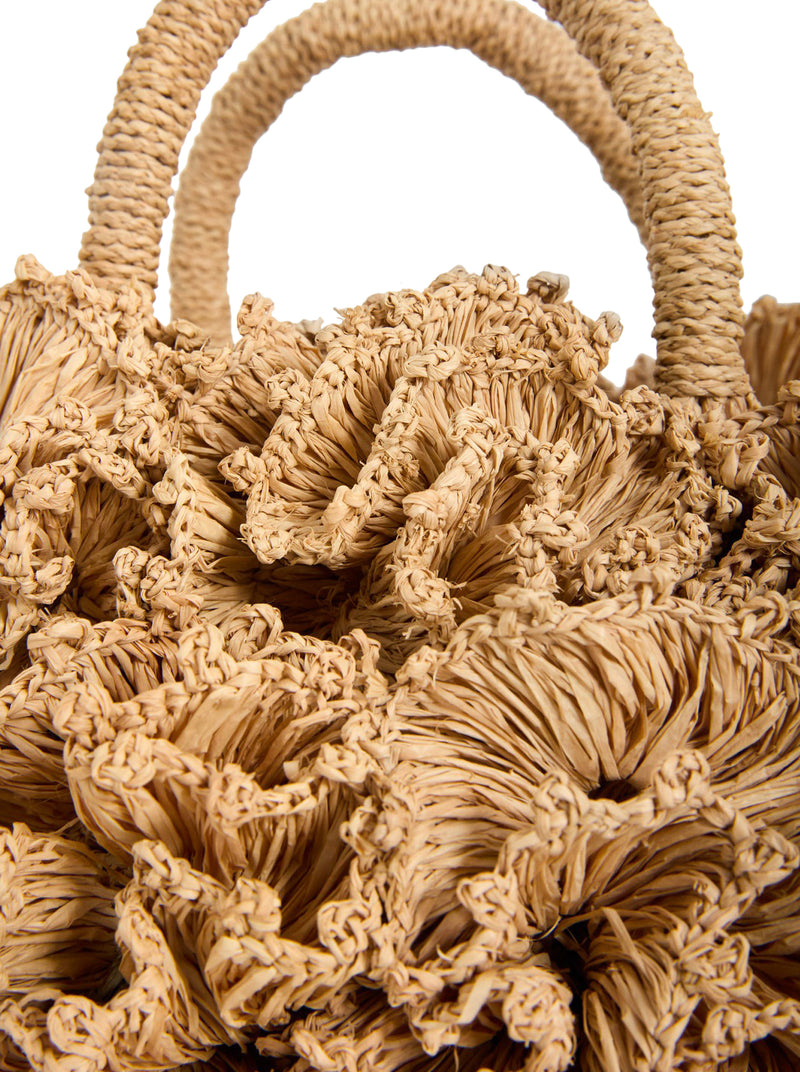 CORAL RAFFIA BAG